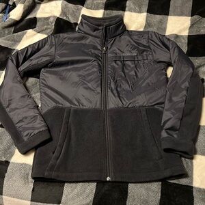 Columbia Fleece/Polyester Jacket size Large (14/16) gray / black